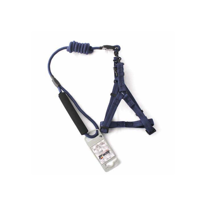 Комплект шлея з повідцем AnimAll S темно-синій | Купити ZooOpt