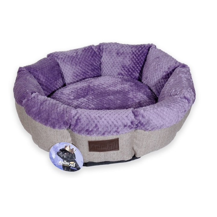 Лежак AnimAll Mary S Лаванда (50х50) для собак та котів | ZooOpt