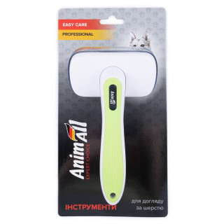Пуходерка AnimAll Groom з автоочищенням Зелена | Купити недорого