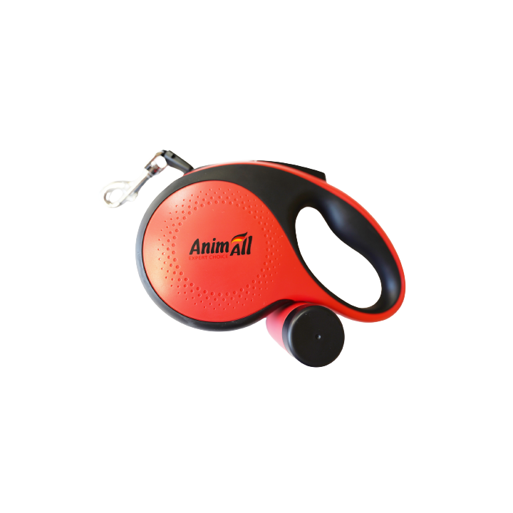 Рулетка AnimAll з диспенсером XL (до 50кг/8м) Червона | Купити