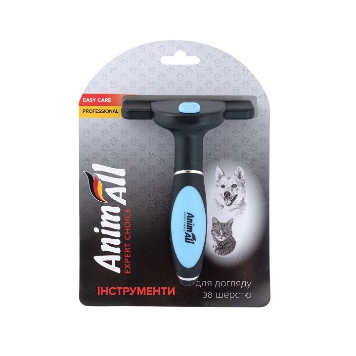 Дешеддер AnimAll Groom L (блакитний) для собак та котів | Купити