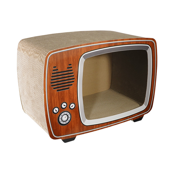 Картонна дряпка-будинок AnimAll Телевізор (50х26х35 см) для котів