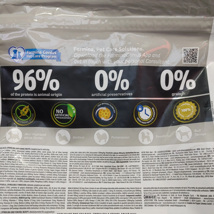 Farmina N&D WHITE корм для білої шерсті собак з сібасом 2 кг