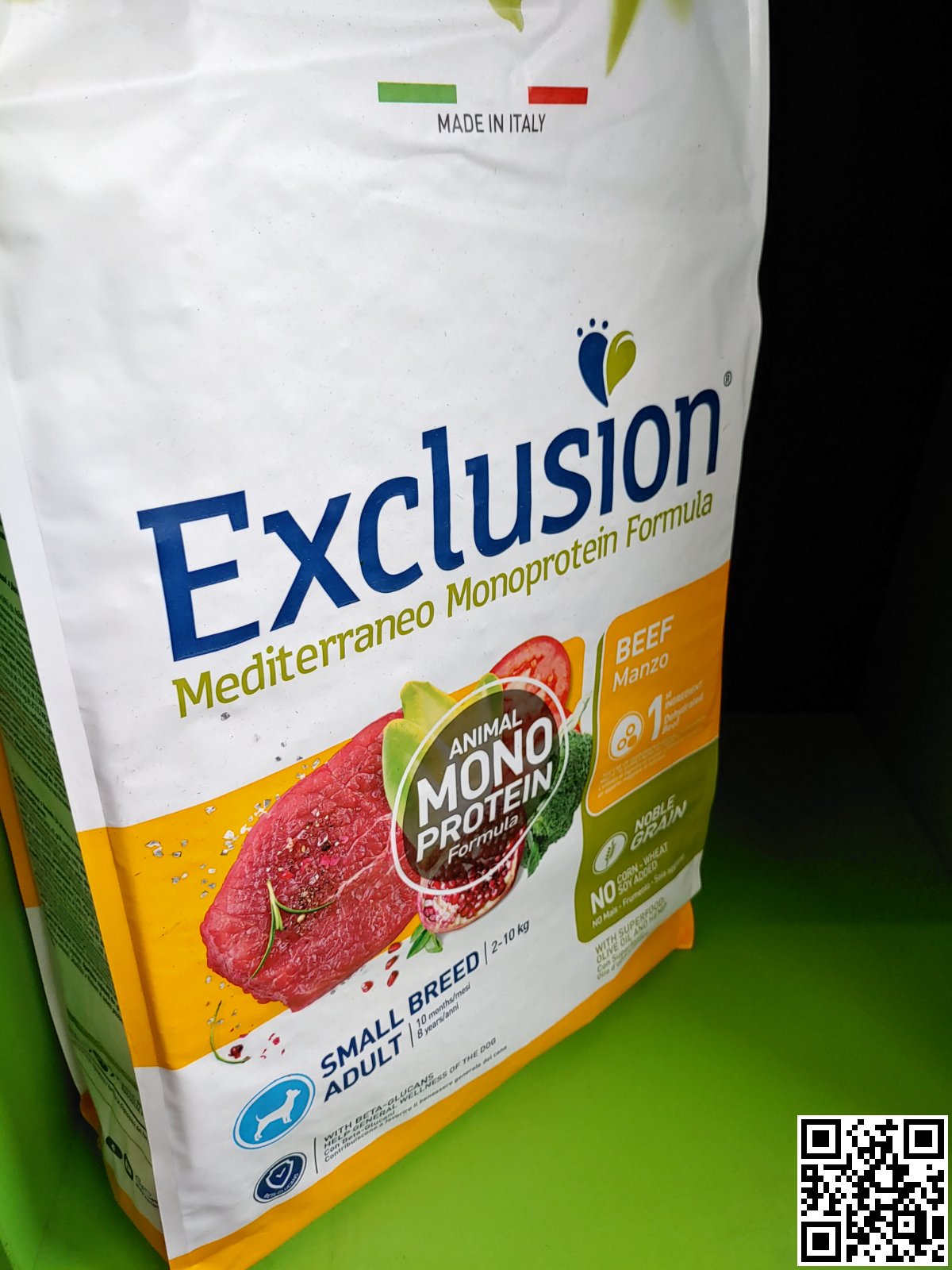 Фото поточного дизайну упаковки Exclusion Adult Beef Small Breed 7 кг | Сухий корм для дорослих собак дрібних порід з яловичиною