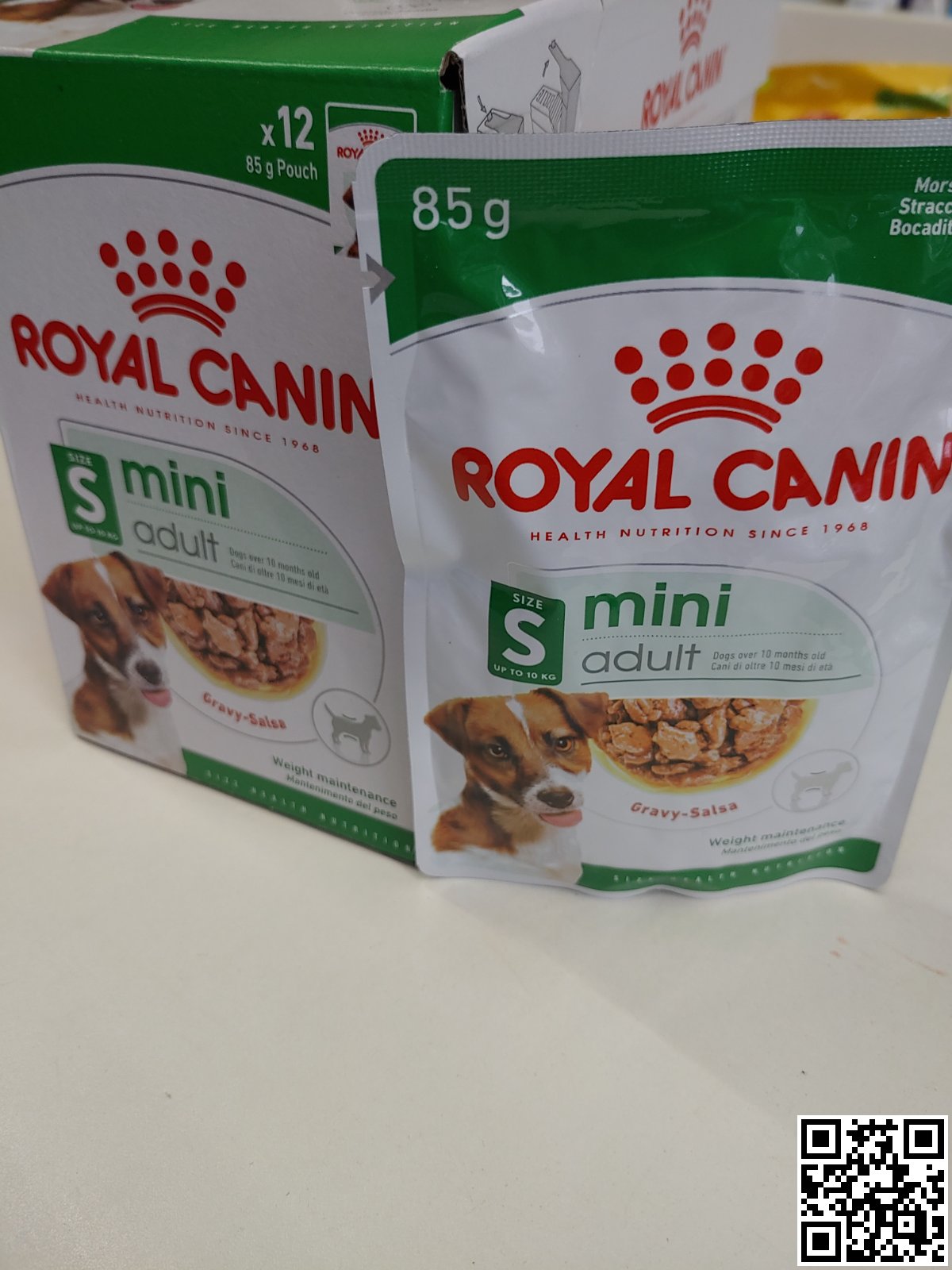 Фото поточного дизайну упаковки Royal Canin Mini Adult 0.085 кг | Консервований Корм Для Собак Малих Порід Пауч