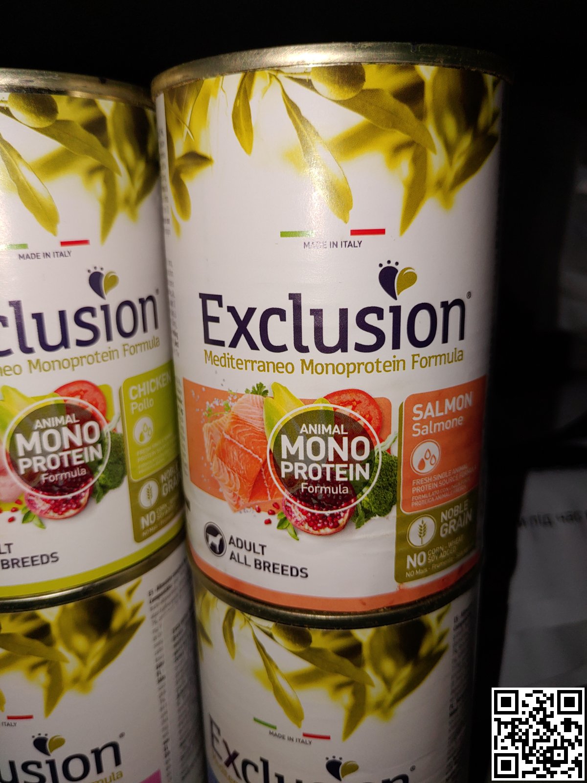 Фото поточного дизайну упаковки Exclusion Adult Salmon Dog 400 г | Корм для дорослих собак всіх порід з лососем